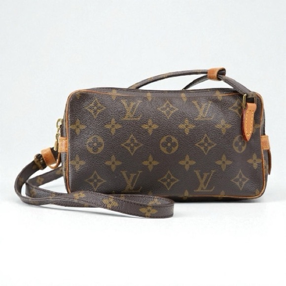 LOUIS VUITTON LV Monogram MARLY Bandouliere Shoulder Bag Vintage Brown - Picture 8 of 8